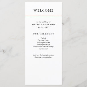 Modern Minimal Faux Rose Gold Border Program
