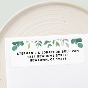 Modern Minimal Foliage Return Address  Label