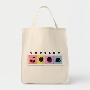 Modern Minimal Fruits Illustration Tote Bag