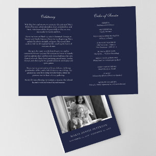 Modern Minimal Funeral Obituary Order of Service Program
