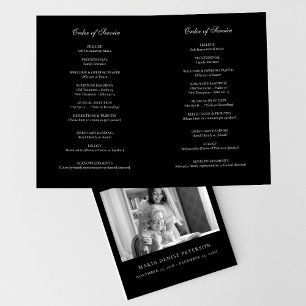 Modern Minimal Funeral Obituary Order of Service Program