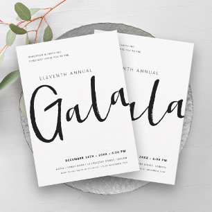 Modern Minimal GALA Company Business Black & White Invitation