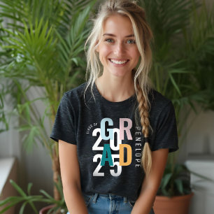Modern Minimal Grad Typography Class of 2022 Grad Tri-Blend Shirt