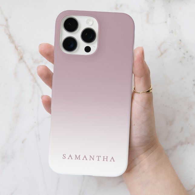 Modern Minimal Gradient Feminine Personalized Name Case-Mate iPhone Case (Modern Minimal Gradient Feminine Personalized Name Case-Mate iPhone Case)