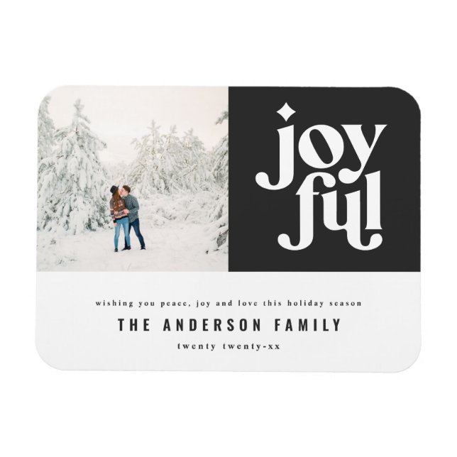 modern minimal graphic joyful black magnet (Horizontal)