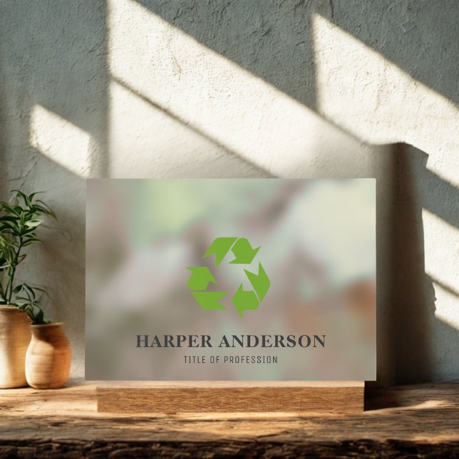 Modern Minimal Green Eco Recycling Acrylic Sign  (Creator Uploaded)