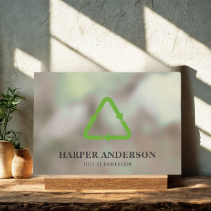 Modern Minimal Green Eco Recycling Acrylic Sign 