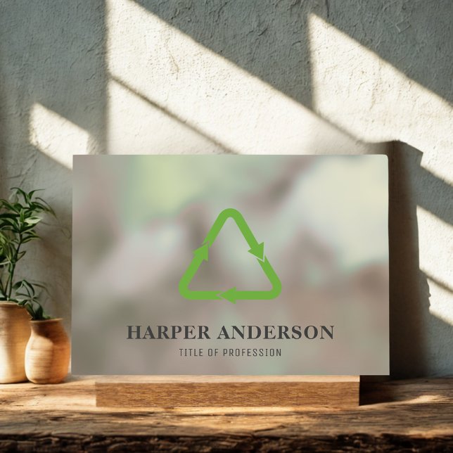 Modern Minimal Green Eco Recycling Acrylic Sign  (Creator Uploaded)