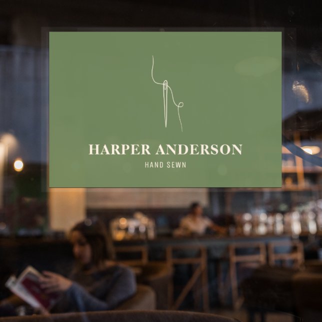 Modern Minimal Green Hand Sewing Professional (Creator Uploaded)