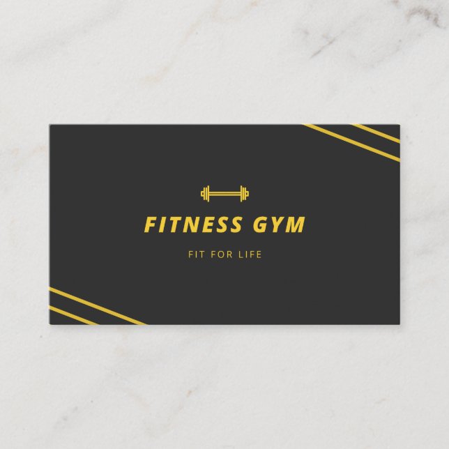 Modern Minimal gym centre business crad Card (Front)