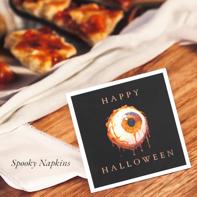 modern minimal Halloween party  Napkin (spooky  fun halloween paper napkins )