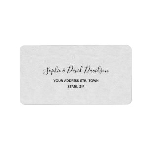 Modern Minimal Handwriting Wedding Label