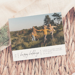 Modern Minimal Happy Holidays Christmas Budget