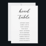 Modern Minimal Head Table Seating Chart Cards<br><div class="desc">These modern script minimalist seating chart cards are perfect for a simple, modern wedding. The neutral design features a minimalist card decorated with modern, elegant script calligraphy. The card prints on the front and back (double-sided). You can edit/personalise whole Template. If you need any help or matching products, please contact...</div>