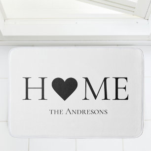Modern Minimal Home Family Personalised Gift Bath Mat