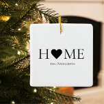 Modern Minimal Home Family Personalised Gift Ceramic Ornament<br><div class="desc">Modern Minimal Home Family Personalised Gift</div>