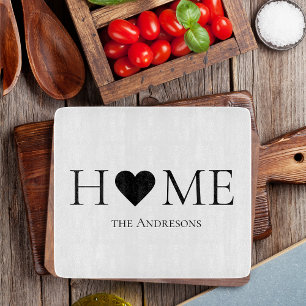 Modern Minimal Home Family Personalised Gift Cutting Board