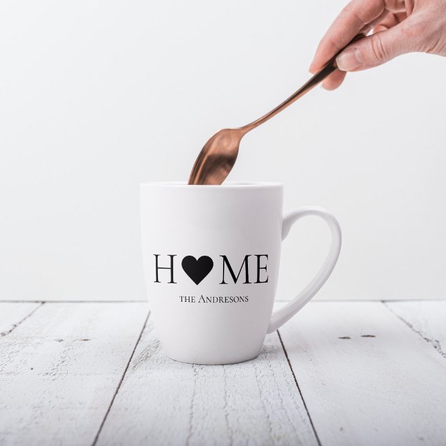 Modern Minimal Home Family Personalised Gift Latte Mug (Creator Uploaded)