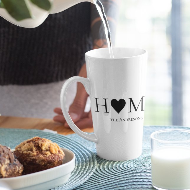 Modern Minimal Home Family Personalised Gift Latte Mug (Creator Uploaded)
