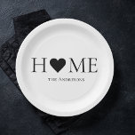 Modern Minimal Home Family Personalised Gift Paper Plate<br><div class="desc">Welcome to our Modern Minimal Home Family collection on Zazzle – the perfect destination for personalised gifts that elevate your home and celebrate family bonds. Our thoughtfully curated selection of products seamlessly blends contemporary design with the warmth of family,  creating a unique and stylish touch for your living spaces.</div>