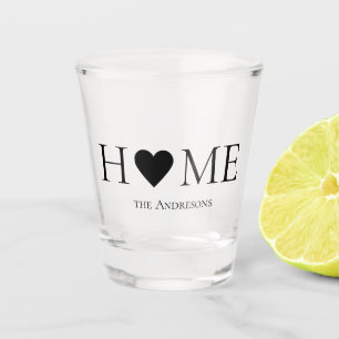 Modern Minimal Home Family Personalised Gift Shot Glass