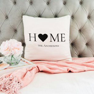 Modern Minimal Home Family Personalized Gift Cushion