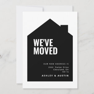 Modern Minimal House Shape We've Moved New Home Announcement