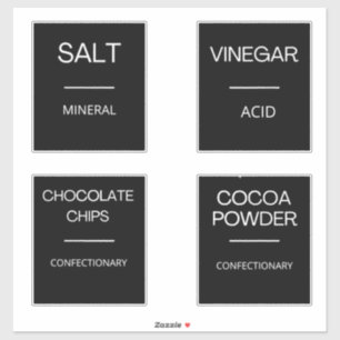 Modern Minimal Kitchen Pantry Storage Labels