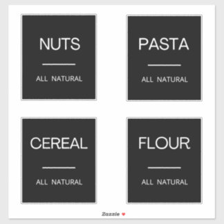 Modern Minimal Kitchen Pantry Storage Labels