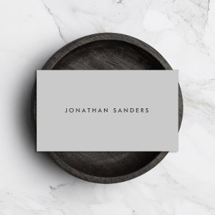 MODERN & MINIMAL Light Grey Business Card