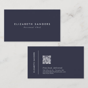 Modern Minimal Luxury Boutique QR CODE Business Ca Card