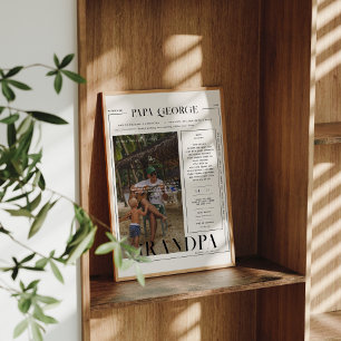 Modern Minimal Magazine Cover Grandpa Poster