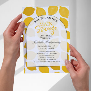 Modern Minimal Main Squeeze Bridal Shower Invitation