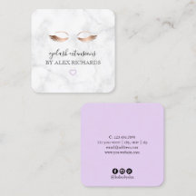 Modern minimal marble rose gold eyelash extensions