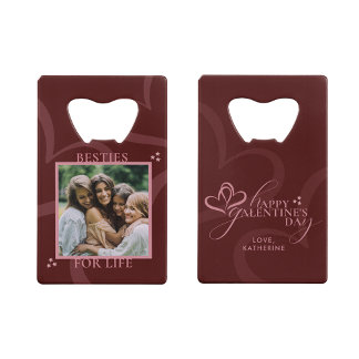 Modern Minimal Maroon Chic Typography Galentine's