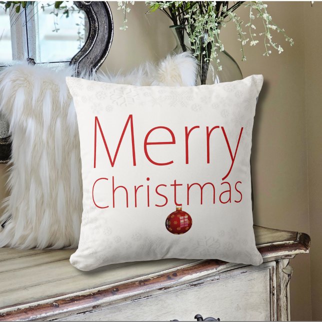 Modern Minimal Merry Christmas Holiday Cushion (Creator Uploaded)
