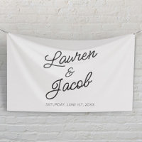 Modern Minimal Minimalist Black White Wedding