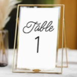 Modern Minimal Minimalist Black White Wedding Table Number<br><div class="desc">This is a Modern Minimal Minimalist Black White Wedding Table Number!</div>