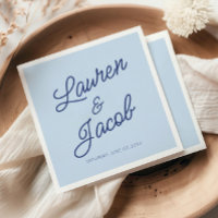 Modern Minimal Minimalist Blue Wedding