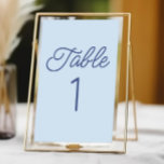 Modern Minimal Minimalist Blue Wedding Table Number<br><div class="desc">This is a Modern Minimal Minimalist Blue Wedding Table Number!</div>