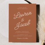 Modern Minimal Minimalist Brown Boho Wedding Invitation<br><div class="desc">This is a Modern Minimal Minimalist Brown Boho Wedding Invitation!</div>