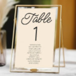 Modern Minimal Minimalist Champagne Wedding Table Number<br><div class="desc">This is a Modern Minimal Minimalist Champagne Wedding Table Number w/ Names!</div>