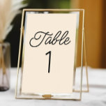 Modern Minimal Minimalist Champagne Wedding Table Number<br><div class="desc">This is a Modern Minimal Minimalist Champagne Wedding Table Number!</div>