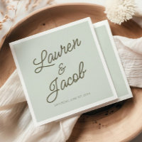 Modern Minimal Minimalist Green Wedding