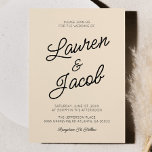 Modern Minimal Minimalist Light Champagne Wedding Invitation<br><div class="desc">This is a Modern Minimal Minimalist Light Champagne Wedding Invitation!</div>
