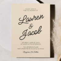 Modern Minimal Minimalist Light Champagne Wedding
