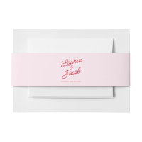 Modern Minimal Minimalist Pink and Red Wedding