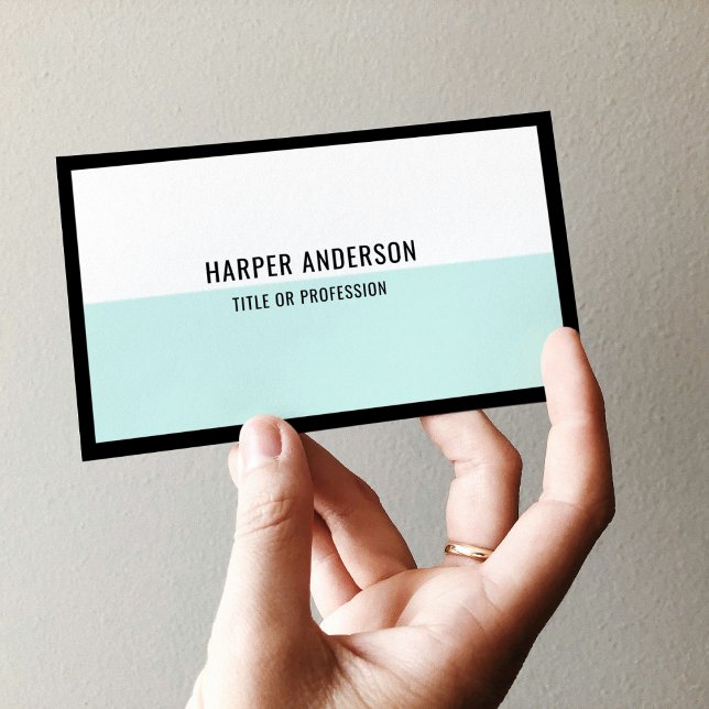 Modern Minimal Mint Business Cards (Creator Uploaded)