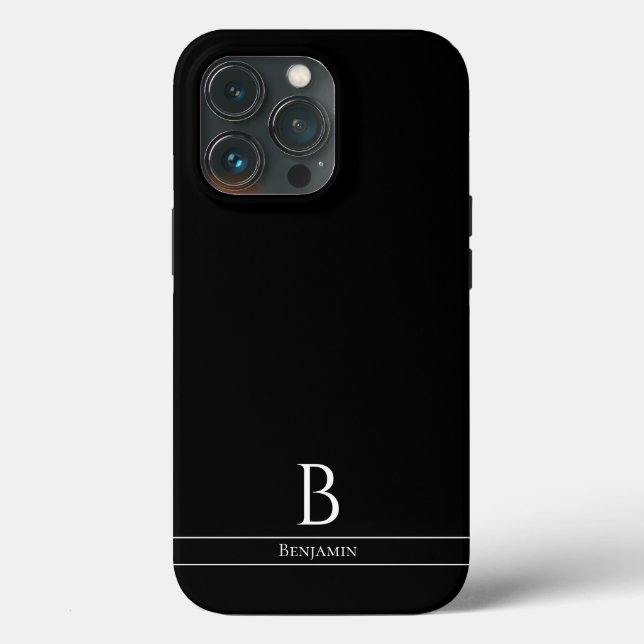 Modern Minimal Monogram Case-Mate iPhone Case (Back)