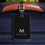 Modern Minimal Monogram Custom Luggage Tag<br><div class="desc">Modern Minimal Monogram Custom Luggage Tag</div>
